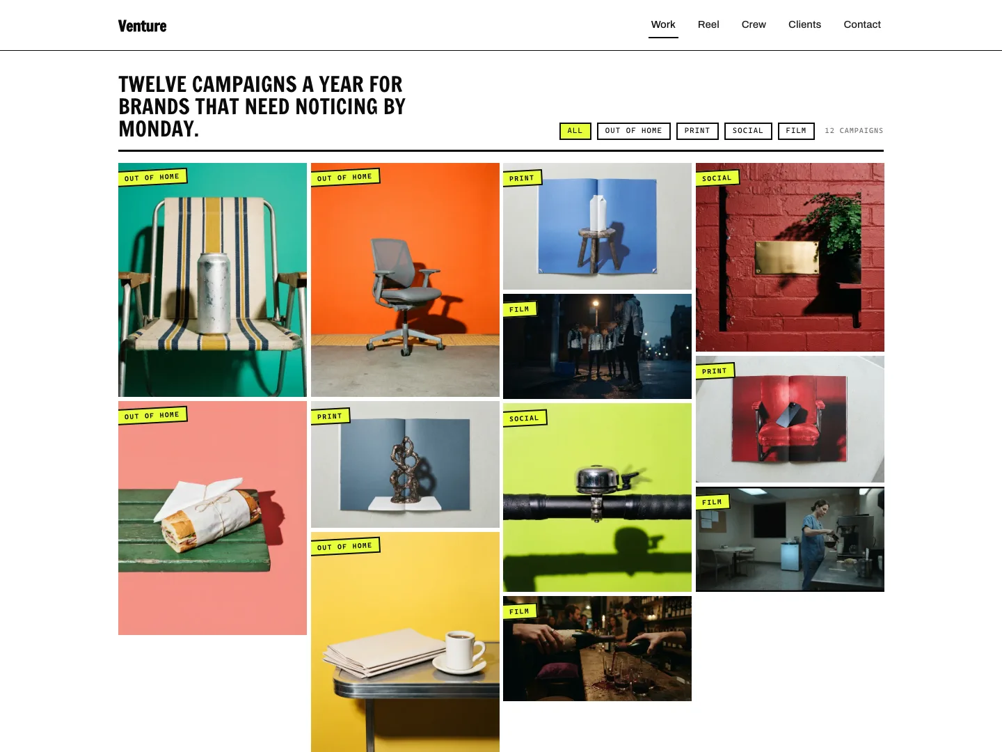 Venture - a agency portfolio template built with FolioPage